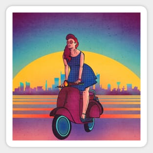 Scooter Girl Sticker